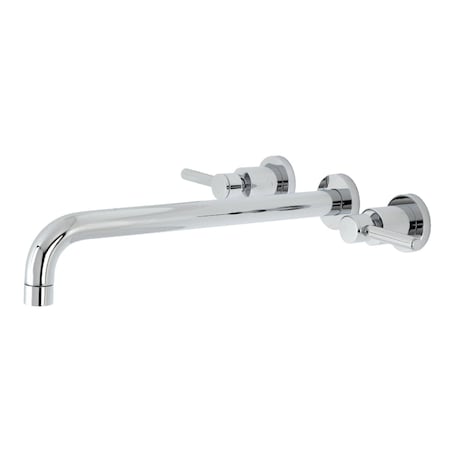 Kingston Brass KS8041DL Wall Mount Tub Faucet, Polished Chrome KS8041DL